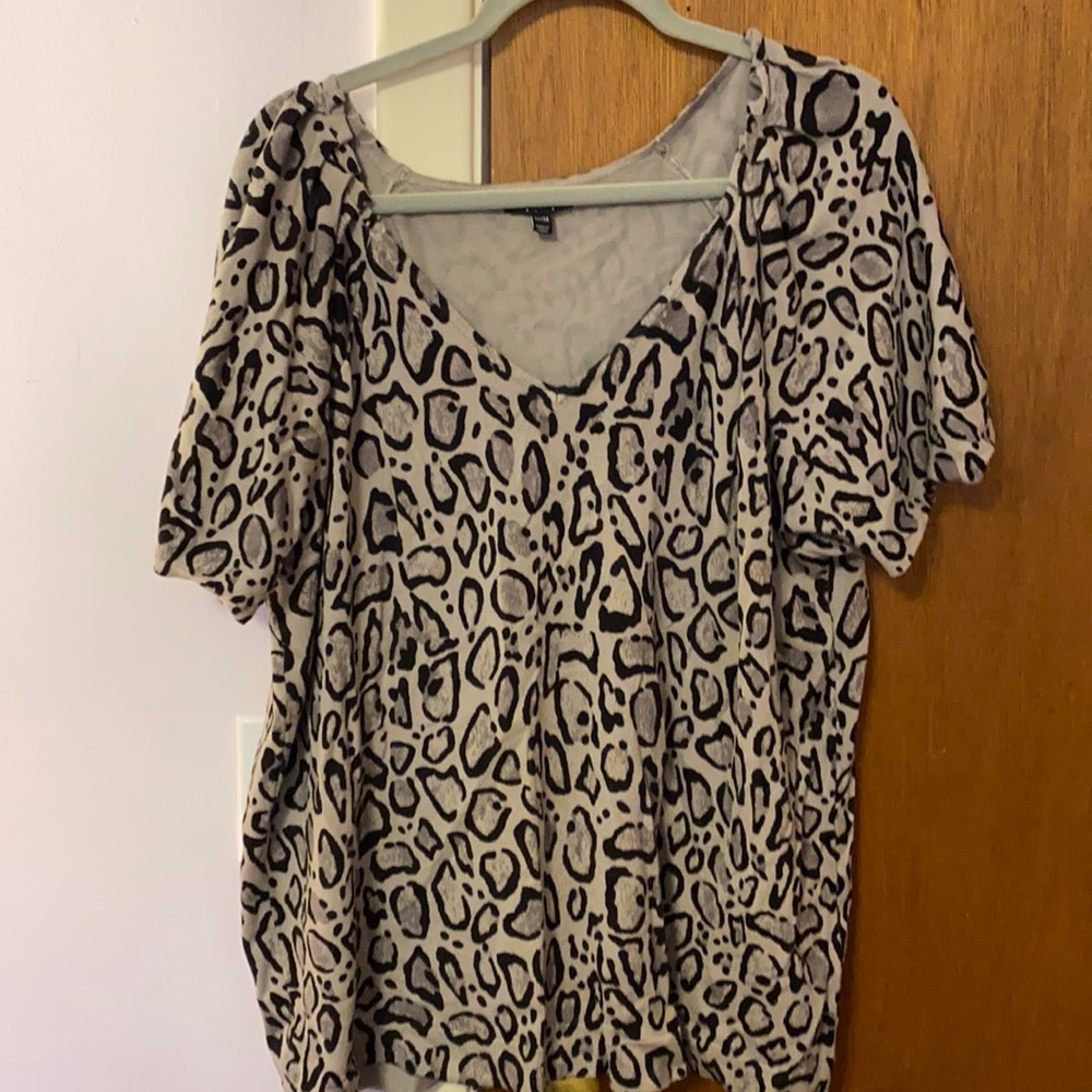 Lane Bryant Animal Print short sleeve sweater
